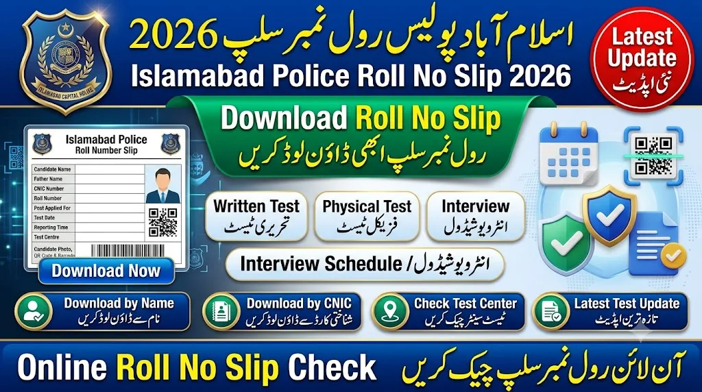 Islamabad Police Roll No Slip 2026 Physical & Written Test